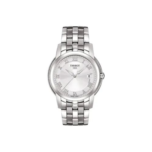 TISSOT Quartz Механизм Мужские часы Циферблат 39,5 мм Серебристый корпус Нержавеющая сталь Ремешок