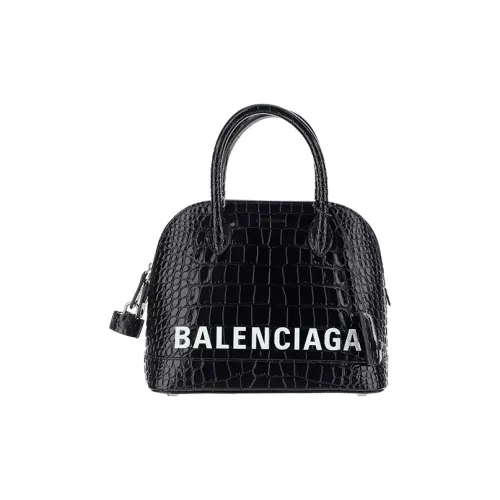 Balenciaga Ville Телячья кожа Купольная сумка Сумка Сумка через плечо Сумка через плечо Маленькая Женская Черная