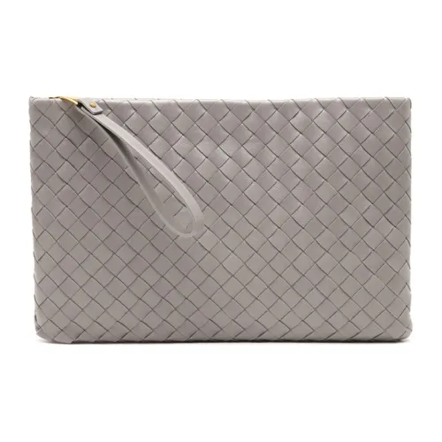 Bottega Veneta Кожа Клатч Женский Светло-Серый