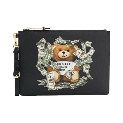 MOSCHINO Кожа Клатч Женский Черный