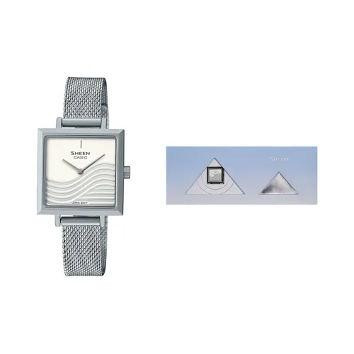 CASIO Кварцевый Movement Женские SHEEN Часы 26мм*33мм*7,1мм Белый