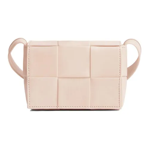 Bottega Veneta Сумка из коровьей кожи с тканью маленькая квадратная сумка через плечо мини женская светло-розовая