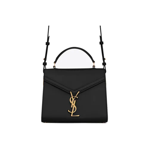 SAINT LAURENT CASSANDRA Сумка через плечо из коровьей кожи мини-сумка женская черная