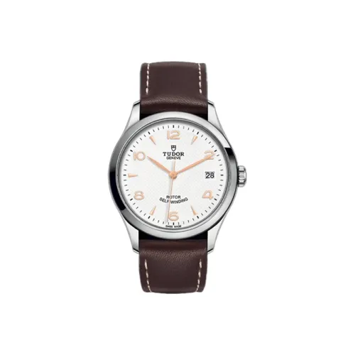 Tudor 1926 Collection Автоматический Механический Механизм Унисекс Часы 36 мм Белый Циферблат Стальной Корпус Часов Натуральная Кожа Ремешок