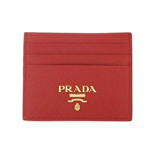 PRADA Коровья кожа Держатель для карт Держатель для карт Женский Красный