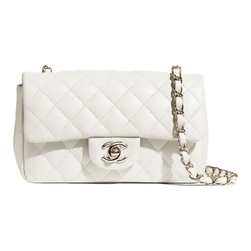 CHANEL Classic Flap CF Sheepskin Сумка через плечо Женская Белая