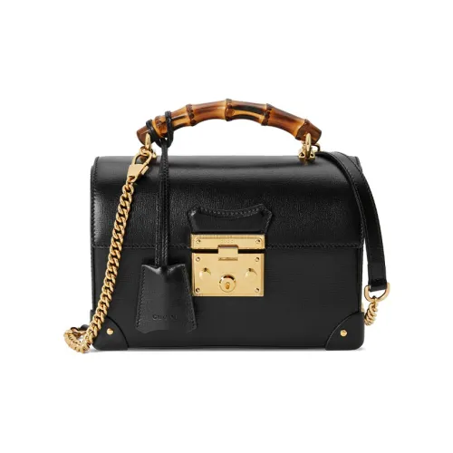 GUCCI Навесной замок кожа сумка для коробок сумка с замком сумка через плечо сумка на плечо маленькая сумка женская черная