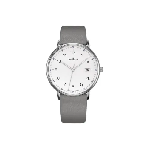 JUNGHANS FORM Series Кварцевый механизм Мужские часы Циферблат 39,3 мм Белый корпус из нержавеющей стали
