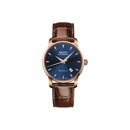 MIDO Baroncelli Автоматический Механический Механизм Мужские Часы Часы 38 мм Синий Циферблат