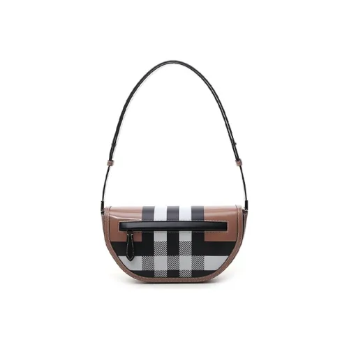 Burberry OLYMPIA Сумка из телячьей кожи Сумка через плечо Сумка на плечо Сумка через плечо Женская Черно-белая