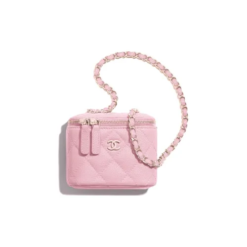 CHANEL 22c Early Spring Корова Кожа Маленькая Коробка Сумка через плечо Зеркало Не Включено Мини Женский Розовый