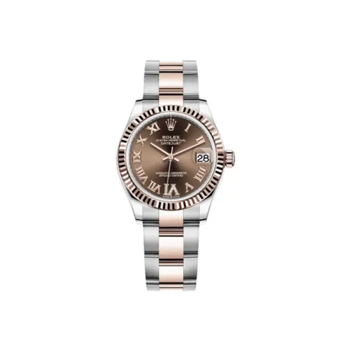 ROLEX Log Series Автоматический Механический Механизм Женские Часы 31 мм Кофейный Циферблат Часов