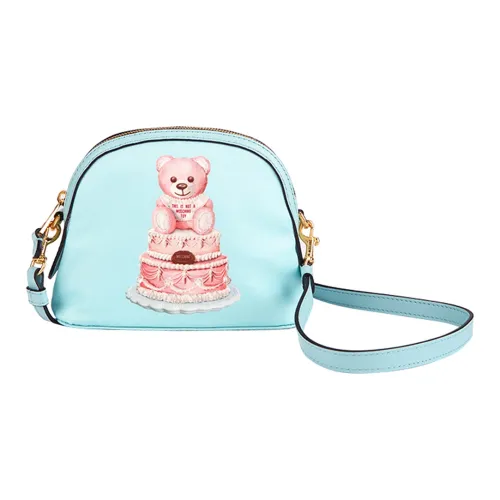 MOSCHINO Тедди Ткань Сумка через плечо Стандартная Женская Светло-синяя