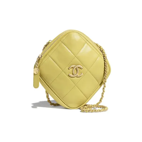 CHANEL Sheepskin Gold Chain Bag Wallet Crossbody Bag Small Women's Light Yellow CHANEL Овчина Золотая Цепочка Сумка Кошелек Сумка через плечо Маленькая Женская Светло-желтая