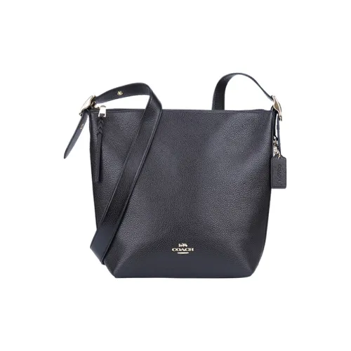 COACH Сумка через плечо из кожи женская черная