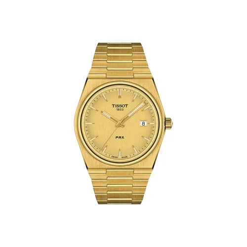 Tissot Quartz Механизм Мужские Часы PRX Super Player Series 39,5мм*40мм*10,4мм Золото