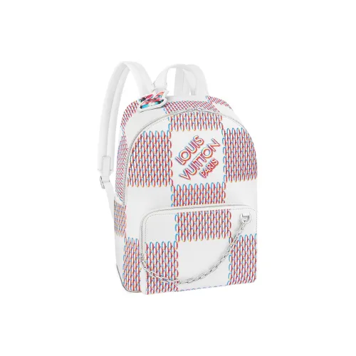 LOUIS VUITTON Racer Рюкзак из коровьей кожи Мужской Розовый Белый