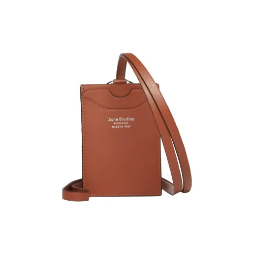 Acne Studios Брелок из коровьей кожи Keychain Cardholder Унисекс Коричневый