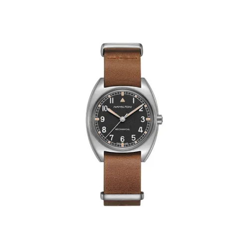 HAMILTON Механизм с ручным заводом Мужские часы 36 мм Черный