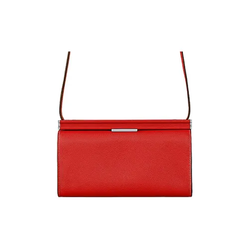 HERMES Clic H Evercolor Телячья кожа Сумка через плечо Стандартная Женская Сердце Красный