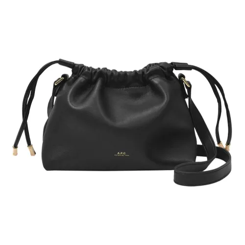 A.P.C Кожа Одно плечо Через плечо Клатч Обычный Женский Черный