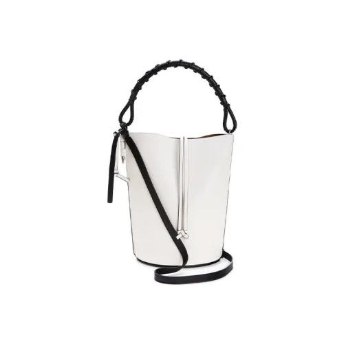 LOEWE Natural Телячья кожа Ведрообразная сумка Портативная сумка через плечо Сумка на плечо Женская Белая хлопковая