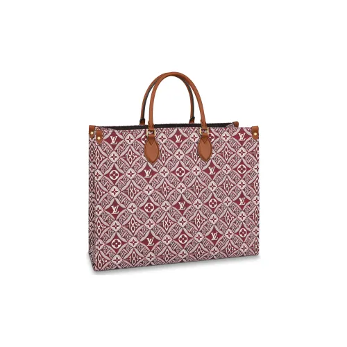 LOUIS VUITTON ONTHEGO Корова Кожа Jungle Сумка Тоут Сумка Сумка для покупок Сумка Большая Женская Красная