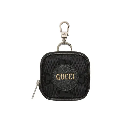 GUCCI Off The Grid Нейлон с кожаными вставками кошелек для монет чехол для наушников унисекс черный