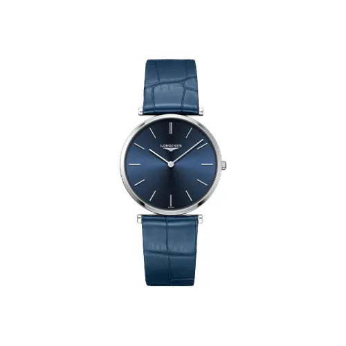 LONGINES Jialan Collection Кварцевый механизм Мужские часы 36*20 мм Синий циферблат L4,755.4,95.2