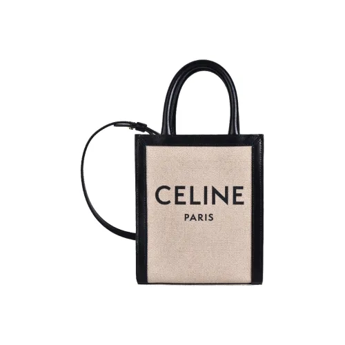 CELINE Хлопок с кожаными вставками боковая сумка-гармошка тоут сумка для покупок сумка через плечо мини-сумка