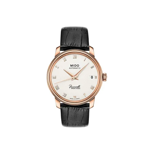 MIDO Автоматический Механический Механизм Мужские Часы Baroncelli 39 мм Белые