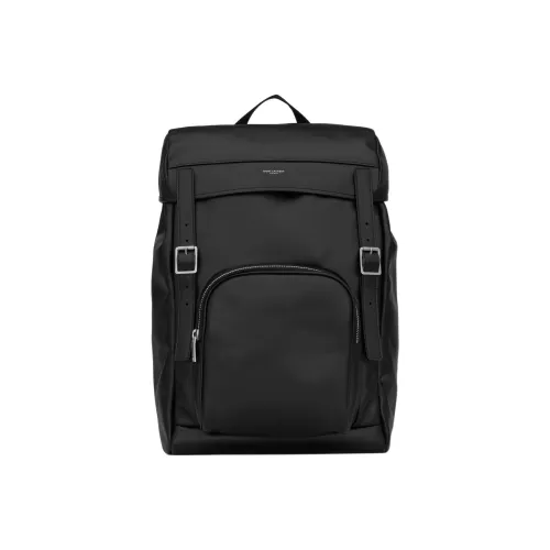 SAINT LAURENT Городской Матовый Кожаный Рюкзак Мужской Черный