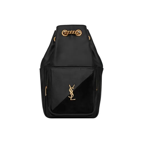 SAINT LAURENT Рюкзак из коровьей кожи женский черный