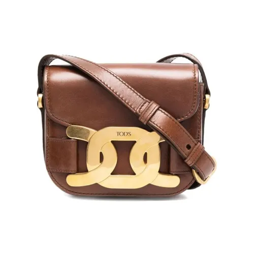 TOD'S Kate Гладкая кожа Сумка через плечо Женская Коричневая
