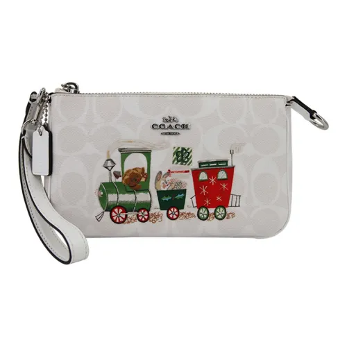 COACH Nolita Холст и кожа Маленькая сумка Сумка через плечо Сумка через плечо Клатч Стандартный Женская Белая