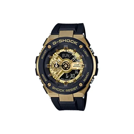 CASIO Кварцевый механизм Мужской г STEEL Collection Dual Display Disk Watch 59,1мм*52,4мм*16,1мм Черный