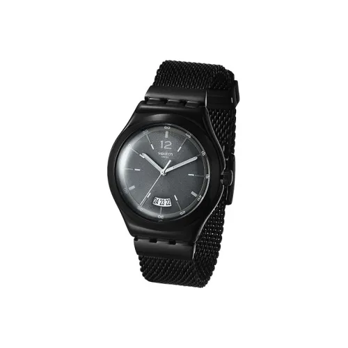 SWATCH Irony Collection Кварцевый механизм Мужские часы Часы 41 мм Черный циферблат Корпус из нержавеющей стали Ремешок из нержавеющей стали