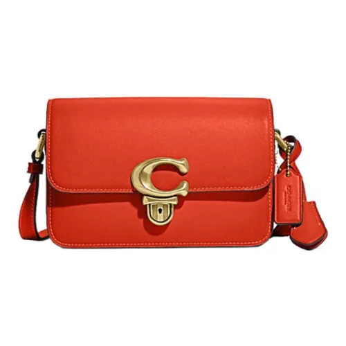 COACH Studio Коровья кожа Сумка через плечо Маленькая Женская Оранжевая Красная