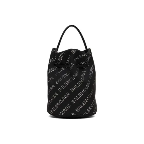 Balenciaga Ткань Ведрообразная Сумка Сумка-Ручка Сумка через плечо Женская Черная
