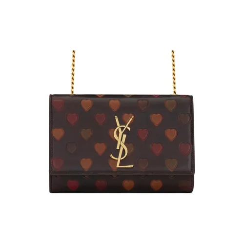 SAINT LAURENT Lambskin Сумка через плечо Маленькая Женская Темно-красная