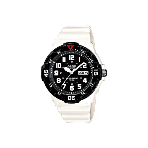 CASIO YOUTH Collection MRW Круглый Disk THREE Булавка Кварцевый механизм Смола Ремень Часы Мужские Черный циферблат