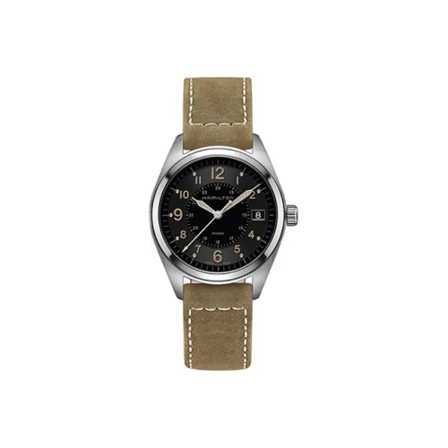 HAMILTON Khaki Field Series Кварцевый механизм Мужские часы Циферблат 40 мм Черный корпус из нержавеющей стали