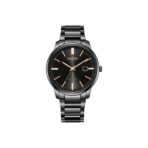 CITIZEN Ecology Drive Collection Светильник Кварцевый механизм Нержавеющая сталь Ремешок Часы Мужские Черный циферблат