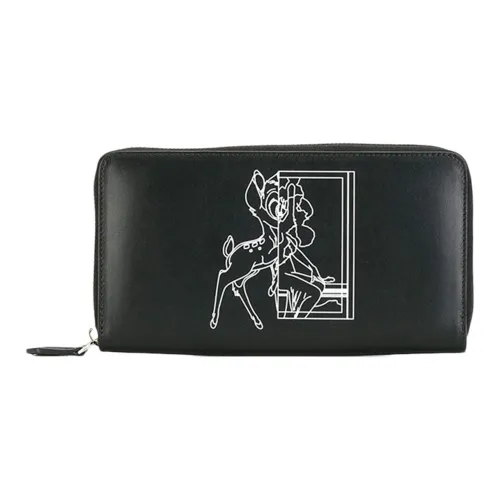 Givenchy Кожа Клатч Монета Кошелек Кошелек Женский Черный Белый