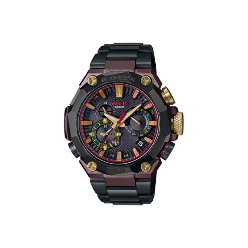 CASIO MR G Series Кварцевый механизм Титан Ремешок Часы Мужские Черный циферблат