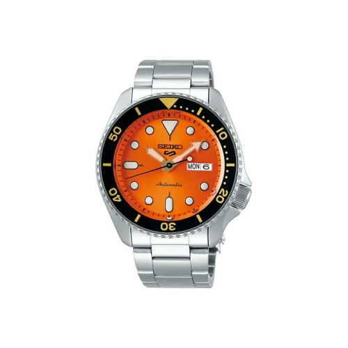 SEIKO Механические Мужские Часы Оранжевые