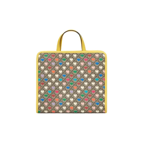 GUCCI Нейлоновая сумка-тоут сумка для покупок сумка детская сумка цвет эбеновое дерево желтый конфетный