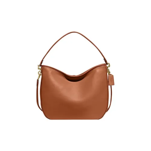 COACH Soft Tabby Кожа Сумка через плечо Сумка-тоут Сумка через плечо Сумка на плечо Большая Женская Коричневая