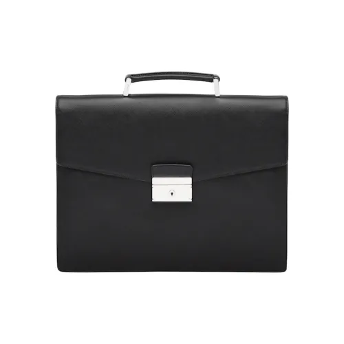 PRADA Saffiano Кожа Доска Сумка Мужская Черная