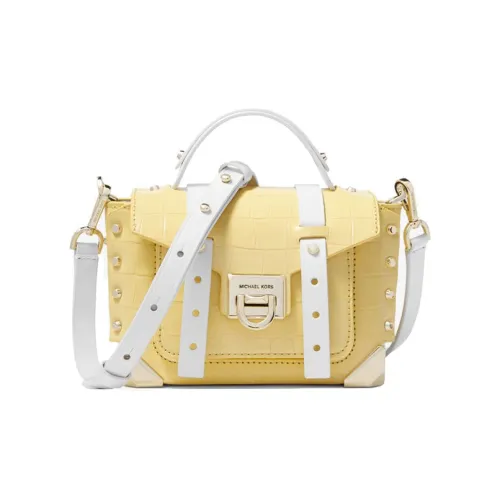 MICHAEL KORS Manhattan Коровья кожа Сумка через плечо Сумка на одно плечо Женская Светло-желтая